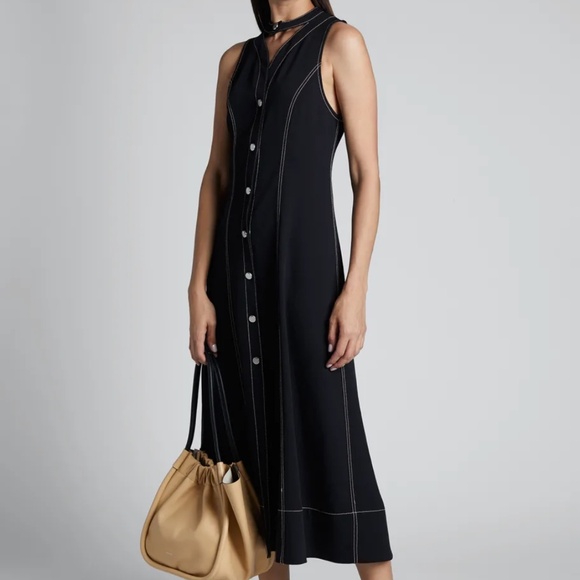 Proenza Schouler black dress with buttons - Picture 1 of 3